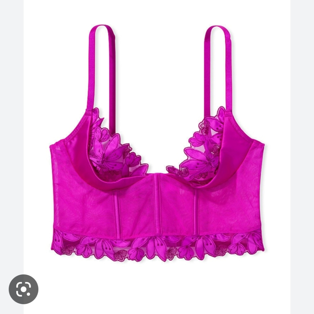 VS Very Sexy Floral Embroidered Quarter Cup Corset Top. - Picture 9 of 10